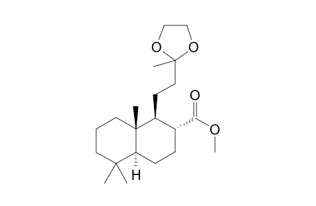 Methyl (8S)-13-ethylenedioxy-14,15-dinor-17-labdanoate