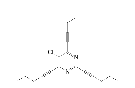 5-Chloro-2,4,6-tri(pent-1-ynyl)pyrimidine