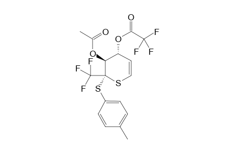 (2SR,3SR,4RS)-3-Acetoxy-2-p-tolylsulfanyl-4-trifluoroacetoxy-2-trifluoromethyl-3,4-dihydro-2H-thiopyran