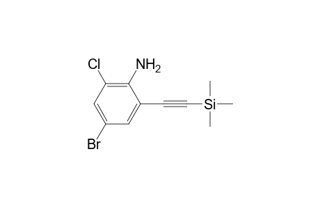 4-Bromanyl-2-chloranyl-6-(2-trimethylsilylethynyl)aniline