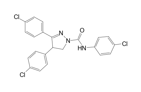 3,4-bis(p-chlorophenyl)-4'-chloro-2-pyrazoline-1-carboxanilide