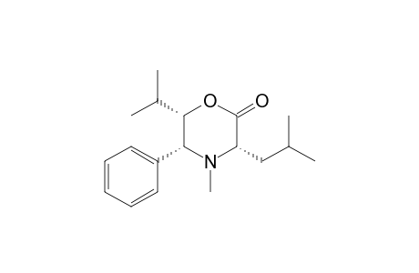 (3S,5R,6S)-3-isobutyl-6-isopropyl-4-methyl-5-phenyl-morpholin-2-one