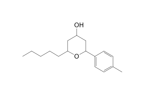 6-(4-Methylphenyl)-2-pentyltetrahydropyran-4-ol