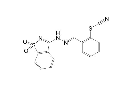 thiocyanic acid, 2-[(E)-[(1,1-dioxido-1,2-benzisothiazol-3-yl)hydrazono]methyl]phenyl ester