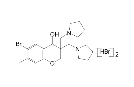 3,3-BIS[(1-PYRROLIDINYL)METHYL]-6-BROMO-7-METHYL-4-CHROMANOL, DIHYDROBROMIDE
