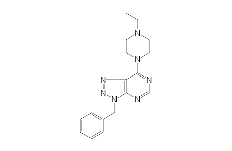 3H-[1,2,3]Triazolo[4,5-d]pyrimidine, 7-(4-ethyl-1-piperazinyl)-3-(phenylmethyl)-
