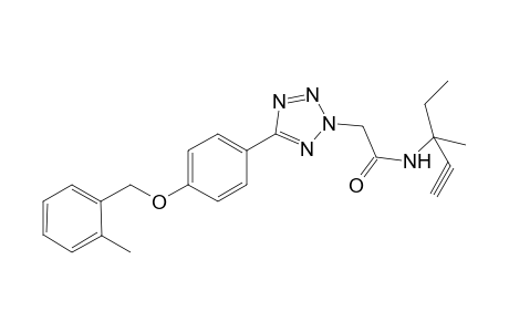 2H-1,2,3,4-Tetrazole-2-acetamide, N-(1-ethyl-1-methyl-2-propynyl)-5-[4-[(2-methylphenyl)methoxy]phenyl]-