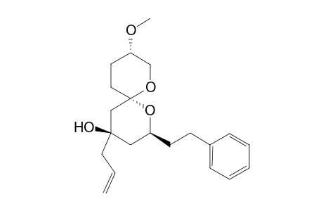 (2S,4R,6S,9S)-4-Allyl-9-methoxy-2-(2-(phenyl)ethyl)-1,7-dioxaspiro[5.5]un-decan-4-ol
