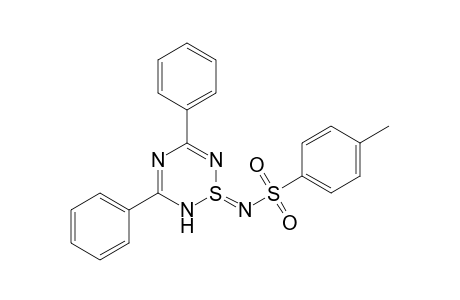 2H-1,2,4,6-Thiatriazine, 1,1-dihydro-1-[[(4-methylphenyl)sulfonyl]imino]-3,5-diphenyl-