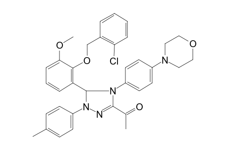 1-[3-[2-(2-chlorobenzyl)oxy-3-methoxy-phenyl]-4-(4-morpholinophenyl)-2-(p-tolyl)-3H-1,2,4-triazol-5-yl]ethanone