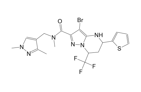 3-bromo-N-[(1,3-dimethyl-1H-pyrazol-4-yl)methyl]-N-methyl-5-(2-thienyl)-7-(trifluoromethyl)-4,5,6,7-tetrahydropyrazolo[1,5-a]pyrimidine-2-carboxamide