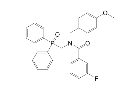 N-Diphenylphosphinylmethyl-N-(4-methoxyphenyl)methyl-3-fluorobenzamide