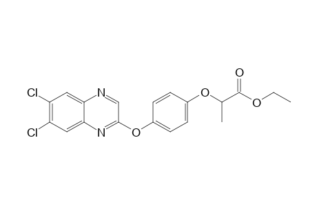 Propanoic acid, 2-[4-[(6,7-dichloro-2-quinoxalinyl)oxy]phenoxy]-, ethyl ester