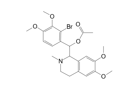 threo-1-(2-Bromo-3,4-dimethoxy-.alpha.-hydroxybenzyl)-2-methyl-6,7-dimethoxy-1,2,3,4-tetrahydroisoquinoline acetate