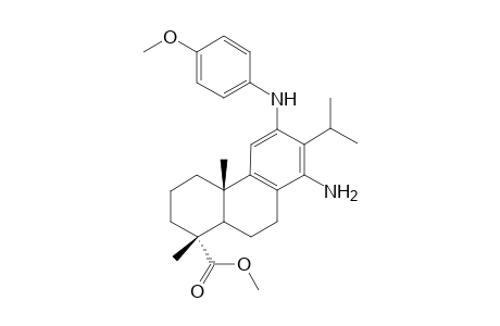 Methyl 12-[(p-methoxyphenyl)amino]-14-amino-dehydroabietate