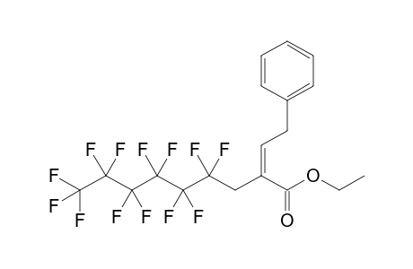 Ethyl 2-(perfluorohexylmethyl)-4-phenyl-2-butenoate