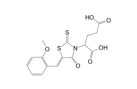 2-[(5Z)-5-(2-methoxybenzylidene)-4-oxo-2-thioxo-1,3-thiazolidin-3-yl]pentanedioic acid