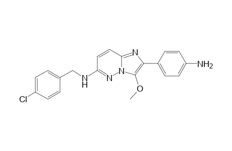 2-(4-aminophenyl)-N-[(4-chlorophenyl)methyl]-3-methoxy-6-imidazo[1,2-b]pyridazinamine