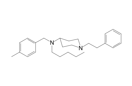 N-(4-Methylbenzyl)-N-pentyl-1-(2-phenylethyl)piperidin-4-amine