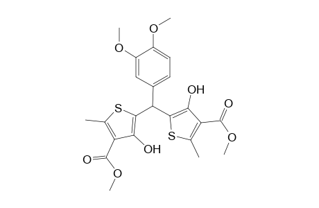 5-[(3,4-dimethoxyphenyl)-(3-hydroxy-4-methoxycarbonyl-5-methyl-2-thiophenyl)methyl]-4-hydroxy-2-methyl-3-thiophenecarboxylic acid methyl ester