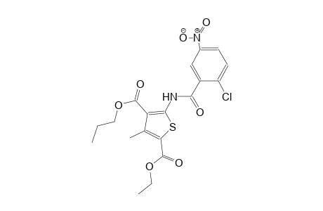 2-ethyl 4-propyl 5-[(2-chloro-5-nitrobenzoyl)amino]-3-methyl-2,4-thiophenedicarboxylate