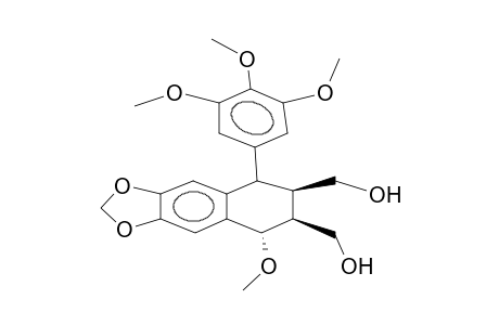 2,3-DIHYROXYMETHYL-1-METHOXY-6,7-METHYLENDIOXY-4-(3,4,5-TRIMETHOXYPHENYL)-TETRAHYDRONAPHTHALENE