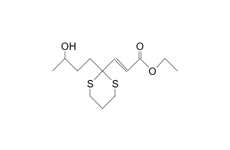 (E)-7-Hydroxy-4,4-(trimethylene-dithio)-2-octenoic acid, ethyl ester