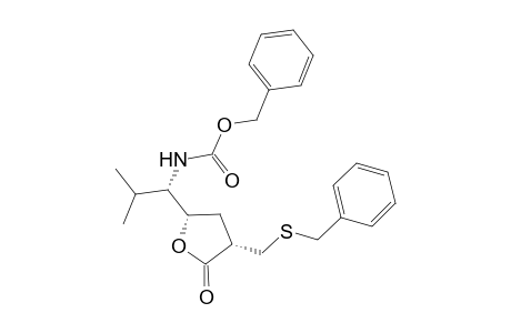 (phenylmethyl) N-[(1S)-2-methyl-1-[(2S,4S)-5-oxidanylidene-4-[(phenylmethylsulfanyl)methyl]oxolan-2-yl]propyl]carbamate