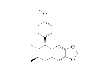 Naphtho[2,3-d]-1,3-dioxole, 5,6,7,8-tetrahydro-5-(4-methoxyphenyl)-6,7-dimethyl-, [5S-(5.alpha.,6.beta.,7.alpha.)]-