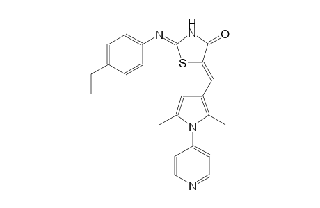(2Z,5Z)-5-{[2,5-dimethyl-1-(4-pyridinyl)-1H-pyrrol-3-yl]methylene}-2-[(4-ethylphenyl)imino]-1,3-thiazolidin-4-one