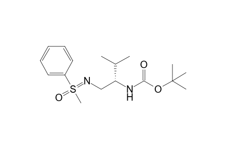 (S,S/R)-N-[(2-N-tert-Butyloxycarbonylamino)(3-methyl)butyl]-S-methyl-S-phenylsulfoximine