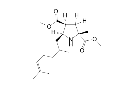Dimethyl 2-Methyl-t-5-citronellylpyrroline-r-2,t-4-dicarboxylate
