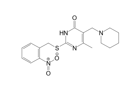 2-o-nitrobenzylthio-5-piperidinomethyl-6-methyluracil