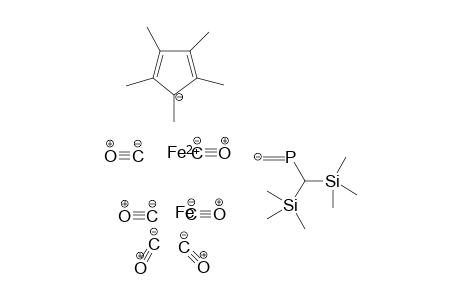 Ferrous bis(trimethylsilyl)methyl-methanidylidene-phosphane 1,2,3,4,5-pentamethylcyclopenta-2,4-dien-1-ide iron hexacarbonyl