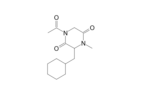 1-Acetyl-4-methyl-3-(cyclohexylmethyl)piperazine-2,5-dione