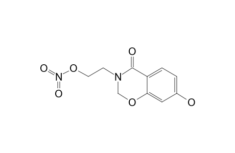 nitric acid 2-(7-hydroxy-4-keto-2H-1,3-benzoxazin-3-yl)ethyl ester