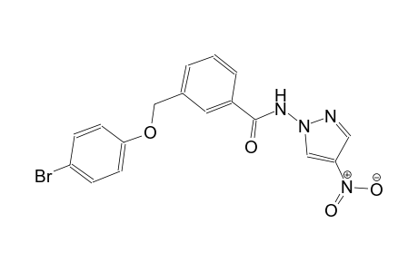 3-[(4-bromophenoxy)methyl]-N-(4-nitro-1H-pyrazol-1-yl)benzamide