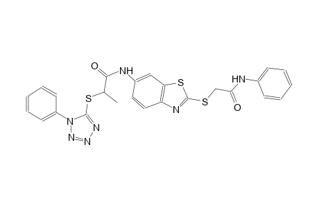 propanamide, N-[2-[[2-oxo-2-(phenylamino)ethyl]thio]-6-benzothiazolyl]-2-[(1-phenyl-1H-tetrazol-5-yl)thio]-