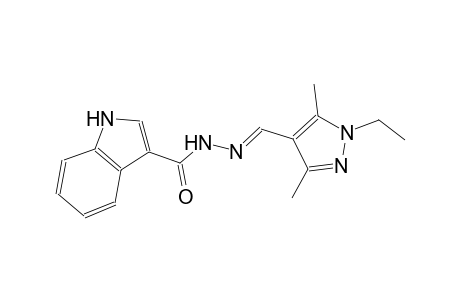 N'-[(E)-(1-ethyl-3,5-dimethyl-1H-pyrazol-4-yl)methylidene]-1H-indole-3-carbohydrazide