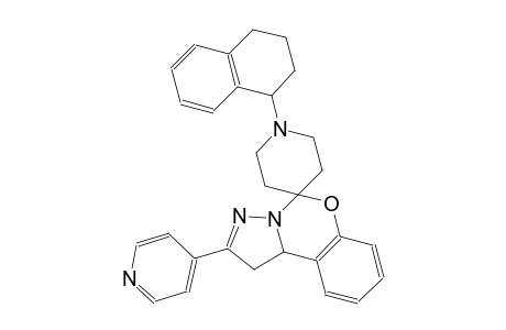 2-(pyridin-4-yl)-1'-(1,2,3,4-tetrahydronaphthalen-1-yl)-1,10b-dihydrospiro[benzo[e]pyrazolo[1,5-c][1,3]oxazine-5,4'-piperidine]
