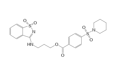 3-[(1,1-dioxido-1,2-benzisothiazol-3-yl)amino]propyl 4-(1-piperidinylsulfonyl)benzoate