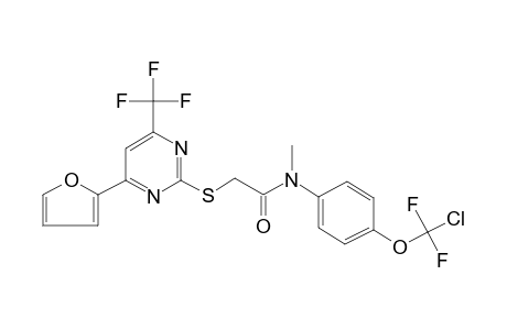 N-[4-[chloranyl-bis(fluoranyl)methoxy]phenyl]-2-[4-(furan-2-yl)-6-(trifluoromethyl)pyrimidin-2-yl]sulfanyl-N-methyl-ethanamide