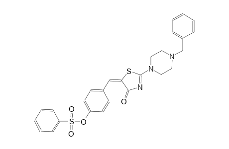 4-[(E)-(2-(4-benzyl-1-piperazinyl)-4-oxo-1,3-thiazol-5(4H)-ylidene)methyl]phenyl benzenesulfonate