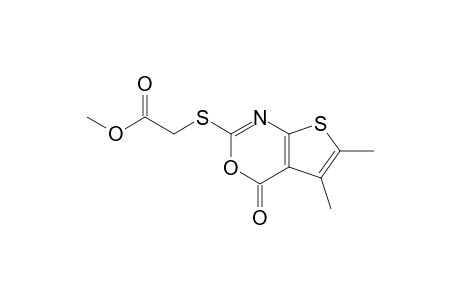 2-[(4-keto-5,6-dimethyl-thieno[2,3-d][1,3]oxazin-2-yl)thio]acetic acid methyl ester