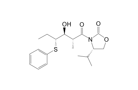 (4S)-3-[(2R,3S,4R)-3-Hydroxy-2-methyl-4-phenylsulfanyl-1-oxohexyl]-4-(1-methylethyl)-1,3-oxazolidin-2-one