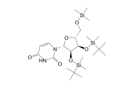 Uridine, 2',3'-bis-O-[(1,1-dimethylethyl)dimethylsilyl]-5'-O-(trimethylsilyl)-
