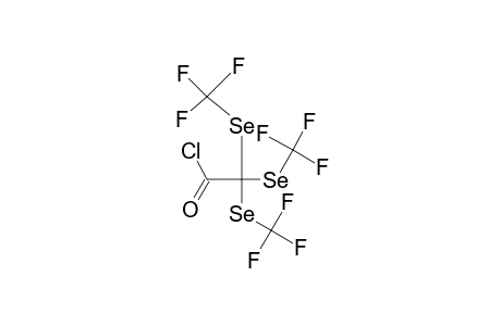 Tris(trifluoromethylselanyl)acetylchloride