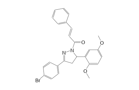 3-(4-bromophenyl)-5-(2,5-dimethoxyphenyl)-1-[(2E)-3-phenyl-2-propenoyl]-4,5-dihydro-1H-pyrazole