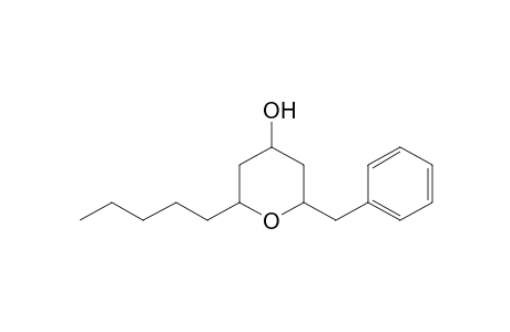 6-Benzyl-2-pentyltetrahydropyran-4-ol