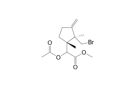 2-(Bromomethyl)-1,2-dimethyl-3-methylene-1-[(methoxycarbonyl)acetoxymethyl]cyclopentane